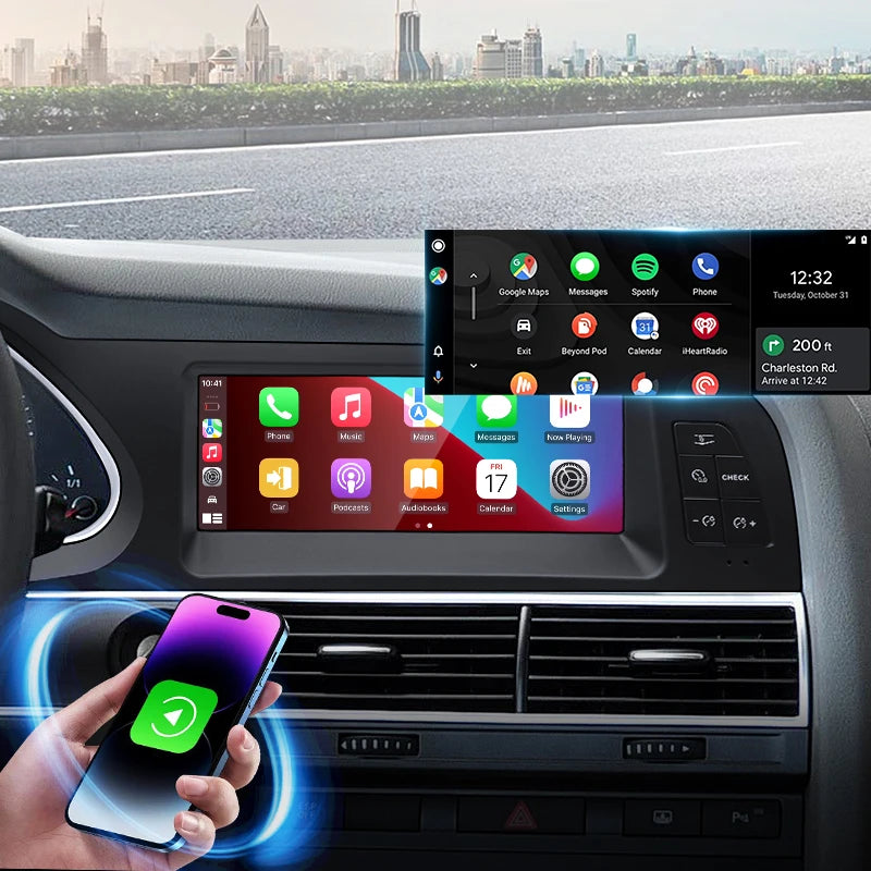 8.8" Wireless CarPlay & Android Auto Display Screen, Compatible with Audi A6 C6 (2005-2011)