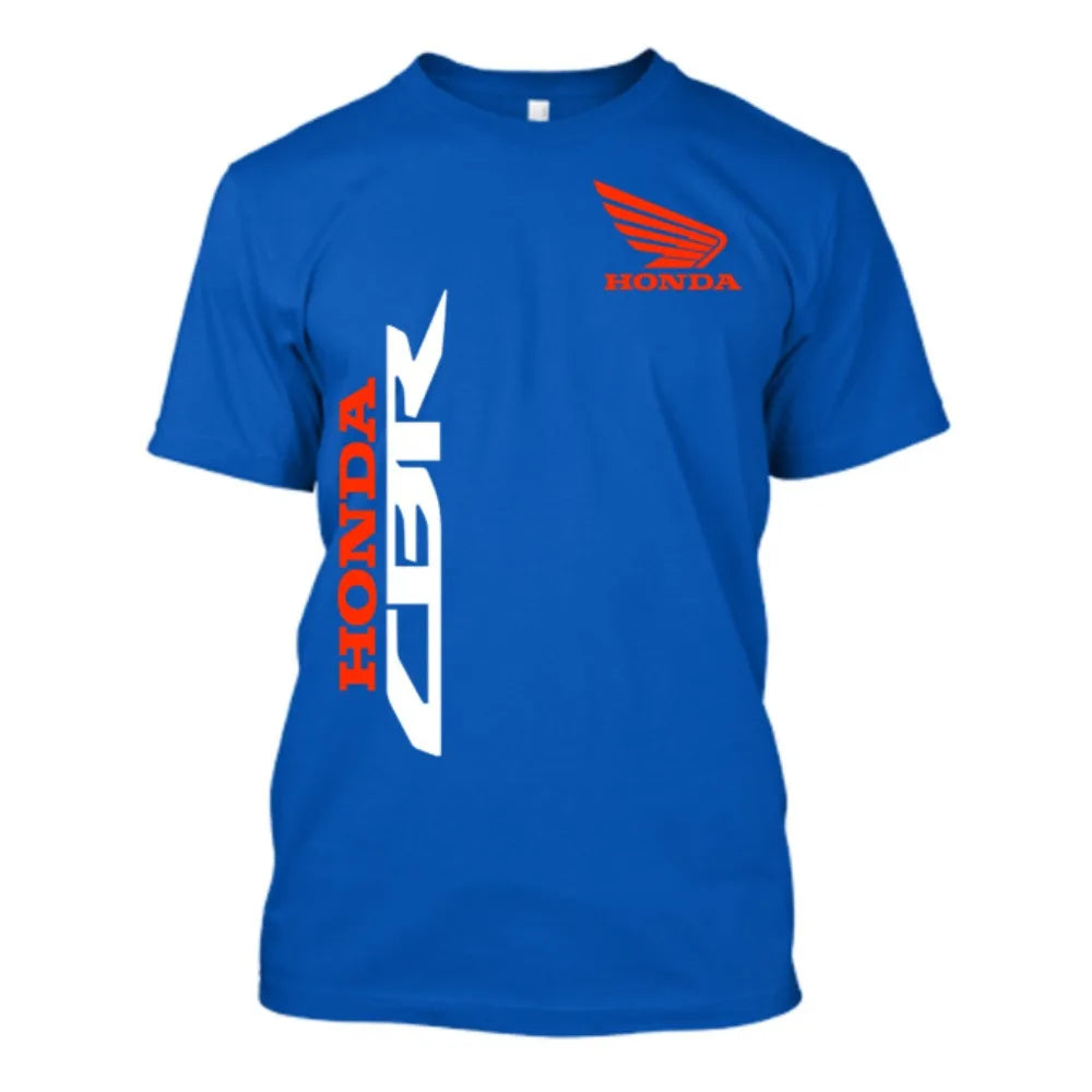 Honda Men's and Women's T-shirt Honda CBR Cycling Tee Summer New Motorcycle Riding Off-road Short-sleeved Spring Racing Top