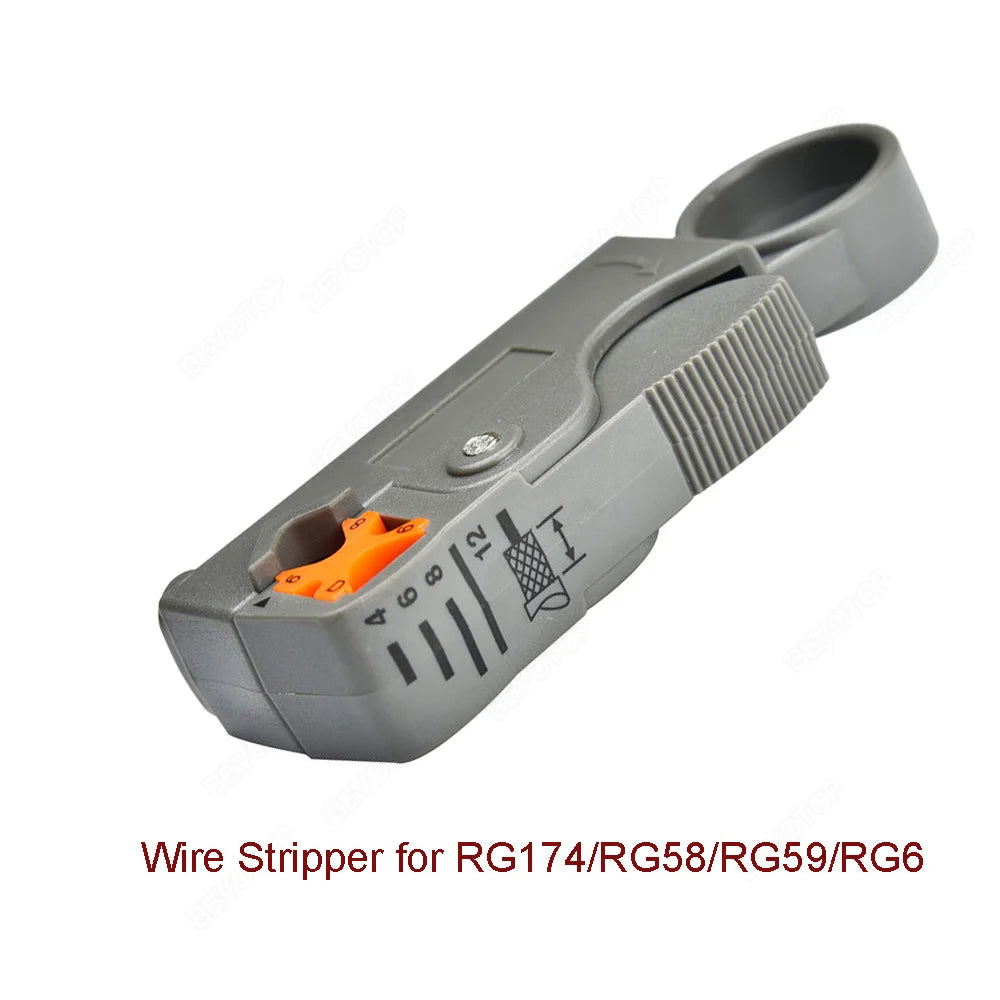 BEVOTOP Adjustable Rotary Coaxial Cable Cutter Stripper Lead Sky TV Network Wire Disassembly Maintenance Tool for Home Tool RG58