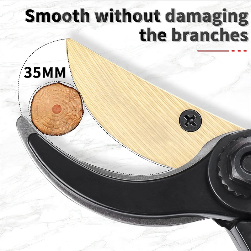 【Effort-Saving Design】Gardening Scissors Branch Pruner, Fine Craftsmanship Garden Pruning Shears, Fruit Tree Pruner, Household Landscaping Pruning Tool, Heavy-Duty Sk5 Blade Pruning Shears