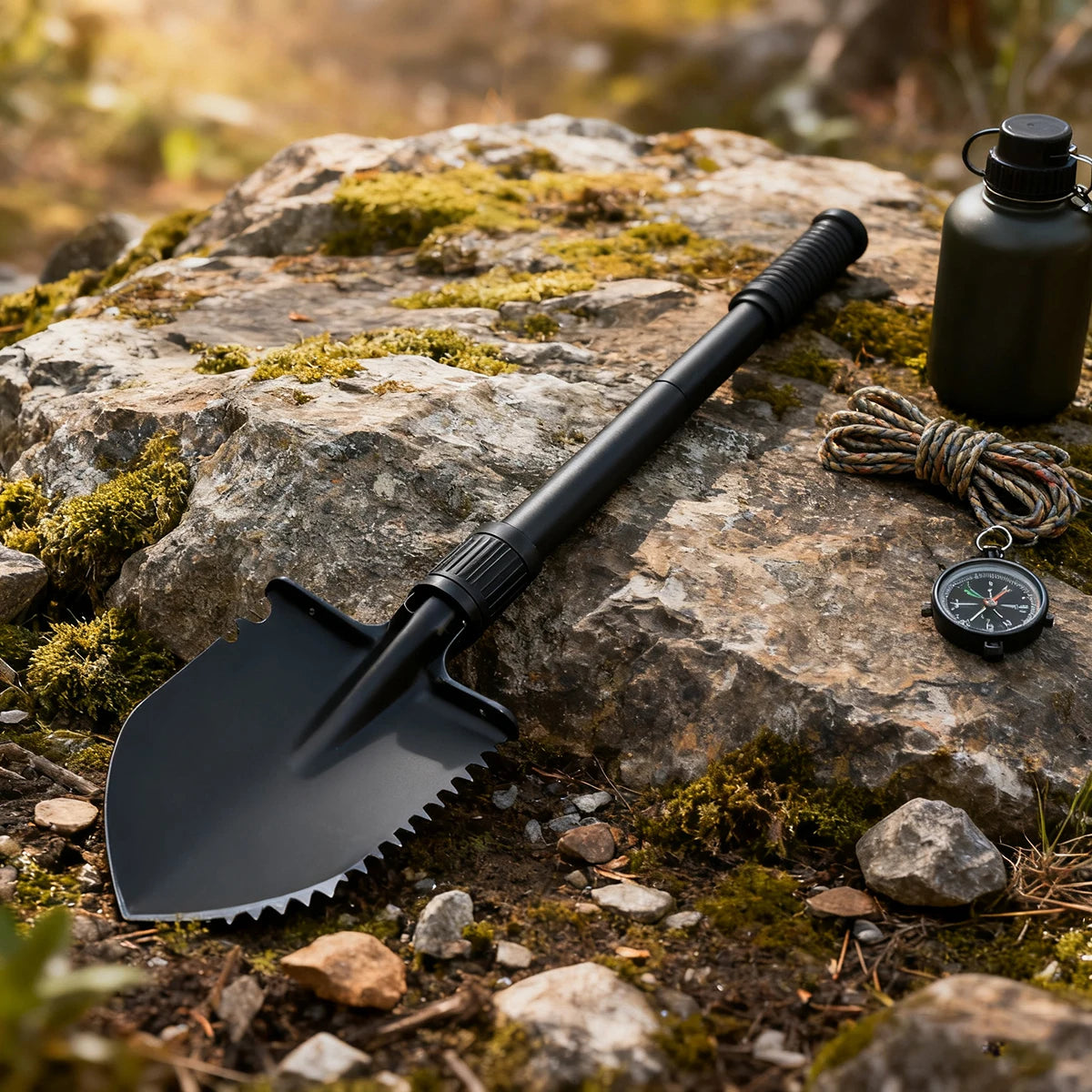 Engineer Military Folding Shovel Foldable Outdoor Garden Tooling Shovels for Digging Multifunctional Tools Survival Agricultural