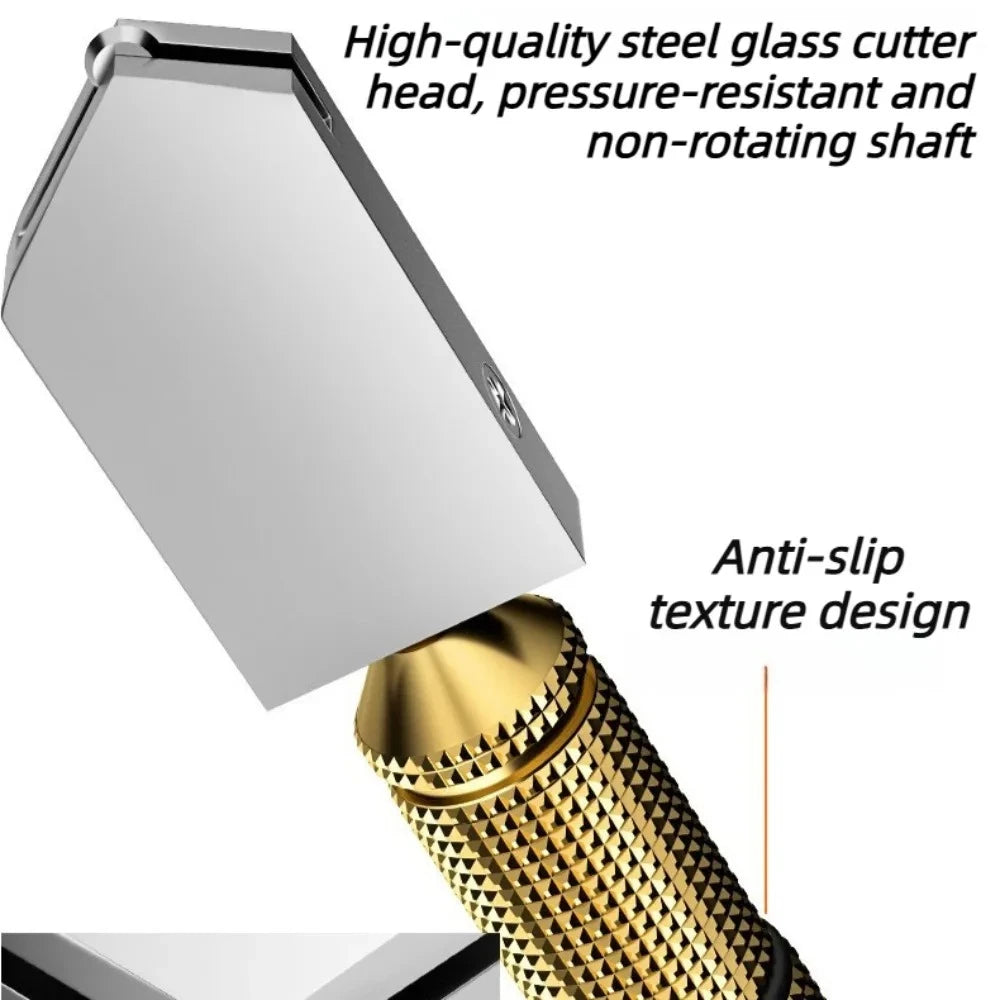 Portable Diamond Glass Cutting Tool 175mm, Non-Slip Handle