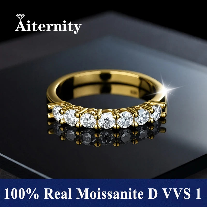 Moissanite V-Shape Ring – 925 Silver Engagement Band