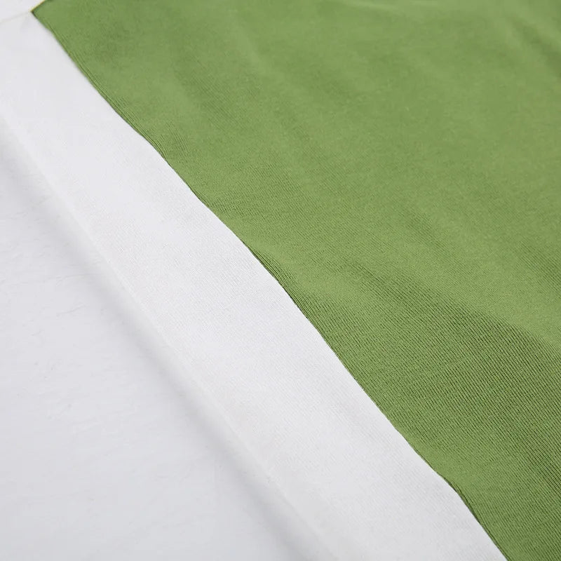 2026 Summer Casual Cami Backless Y2k Vintage Tank Top WomenSleeveless Knitted Crop Tops Green Sexy Basic Patchwork