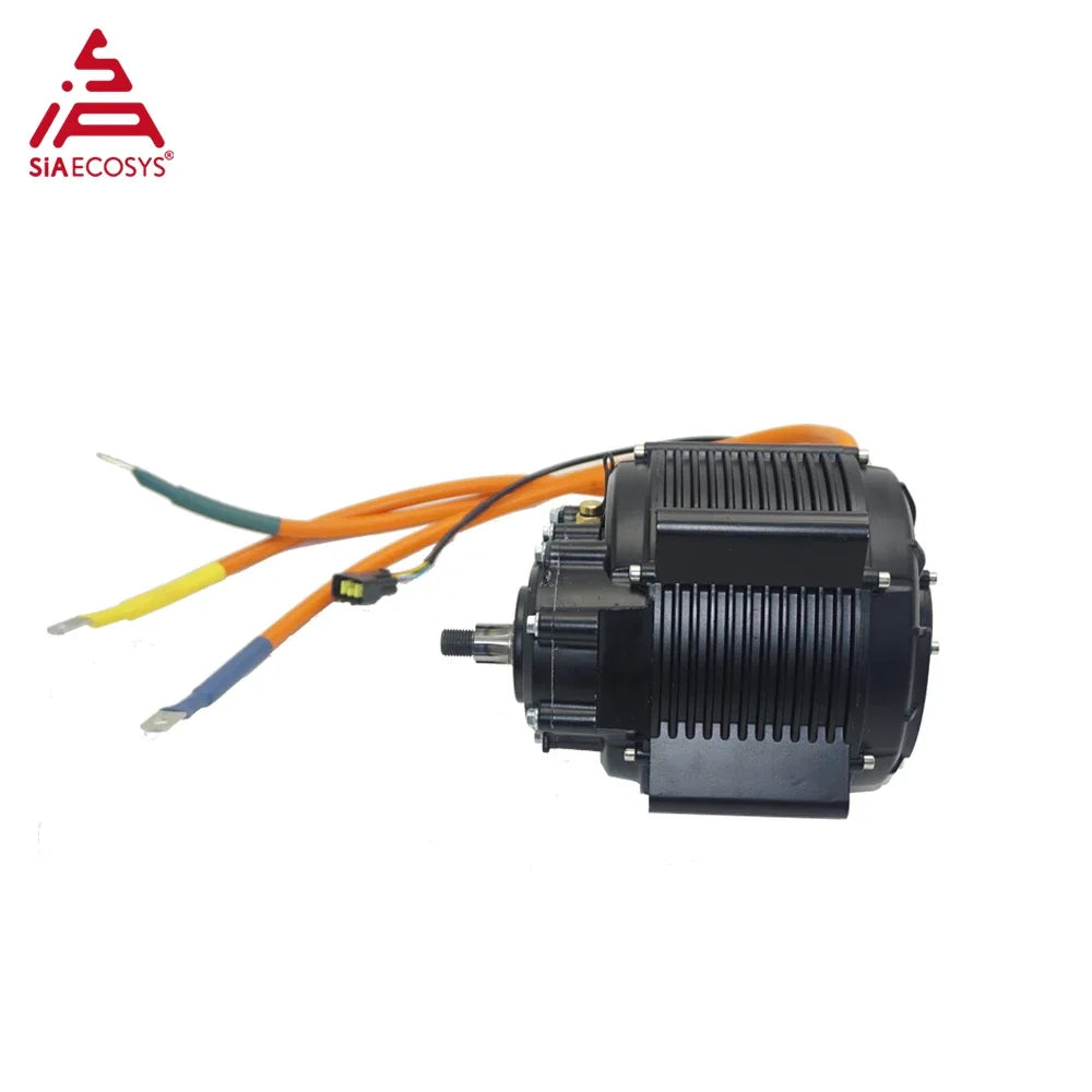 QSMOTOR QS165 60H 12kW IPM PMSM Mid Drive Motor with 1:2.37 Gearbox and 14T Sprocket Encoder and Hall Type