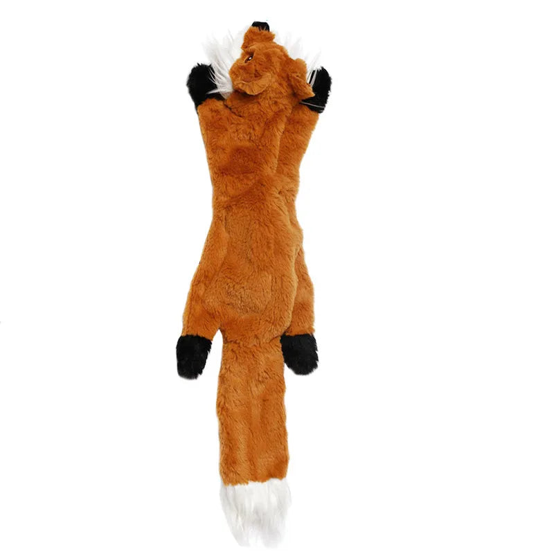 Plush Animal Squeaky Dog Toys - Tiger, Penguin, Fox & More - photo 7