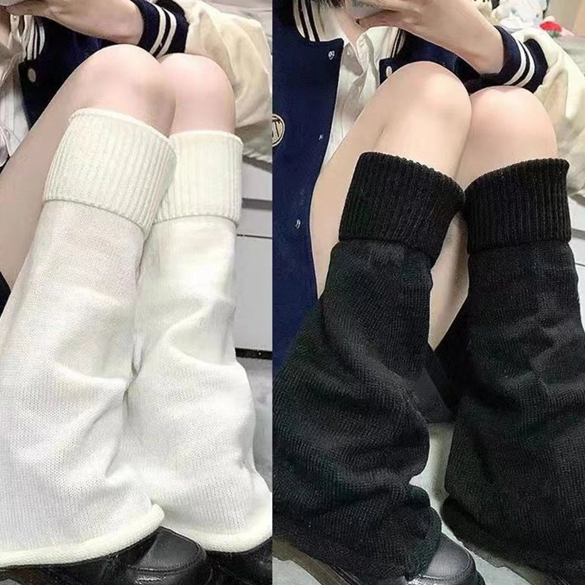 Women's Fluffy Knit Leg Warmers and Arm Warmers