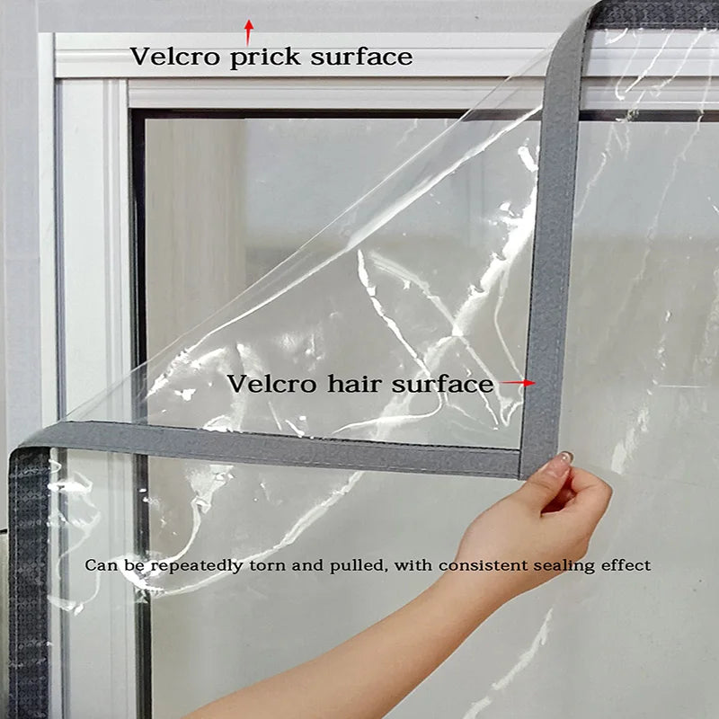 Windproof Window Insulation Film, Clear Winter Cover