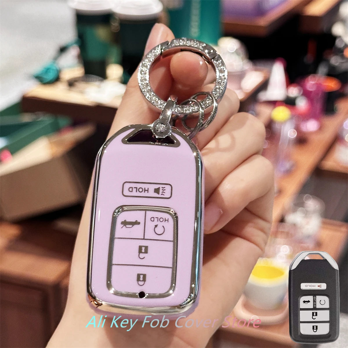 for Toyota Key Fob Cover Keychain For Honda Accord Civic Cr-V Hr-V Fit Odyssey Jed Crosstour Crider Accessories
