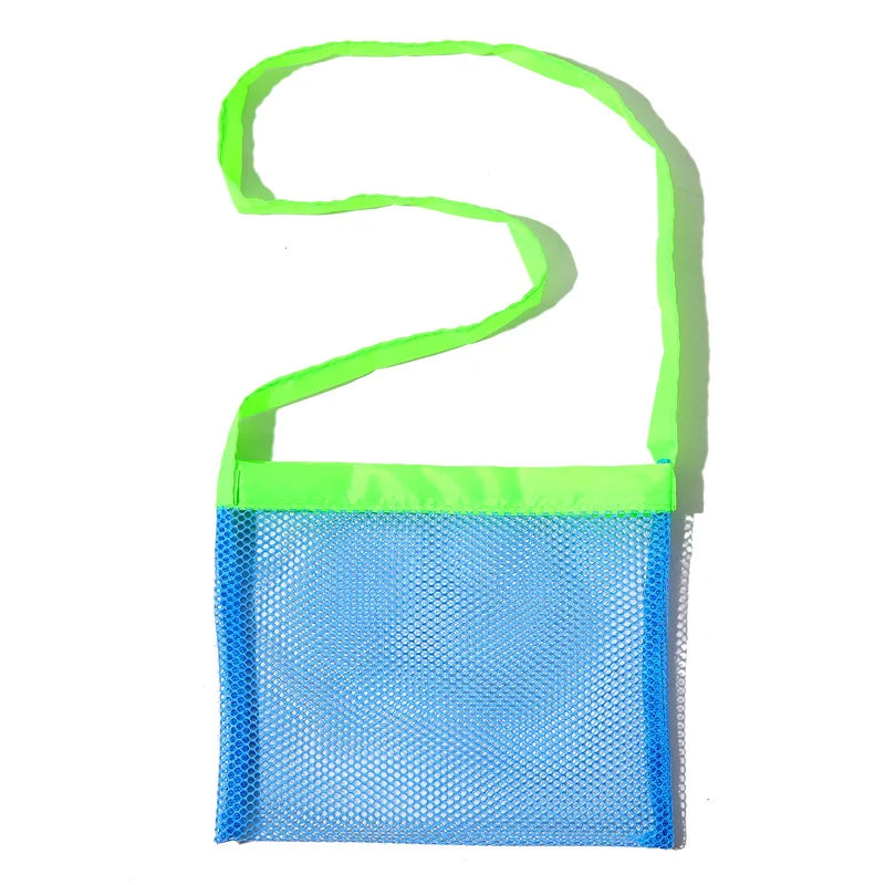 Ultralight Outdoor Mesh Beach Bag For Kids Children Beach Shells Toys Clothes Pocket Toy Storage Organiser Foldable Portable Bag