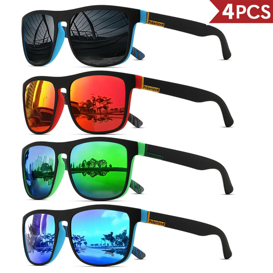 Men's Square Polarized Sport Sunglasses — UV400 Multi-Pack