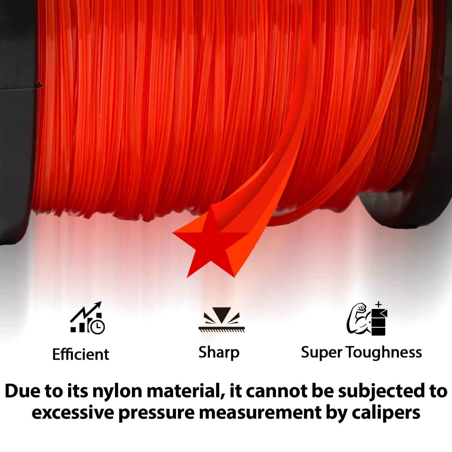 TSES 2.4mm~4mm Brush Cutter Sharp Rope 46m~130m Grass Mower Pentagram Nylon Mowing Strimmer Trimmer Line Weed Whacker Line