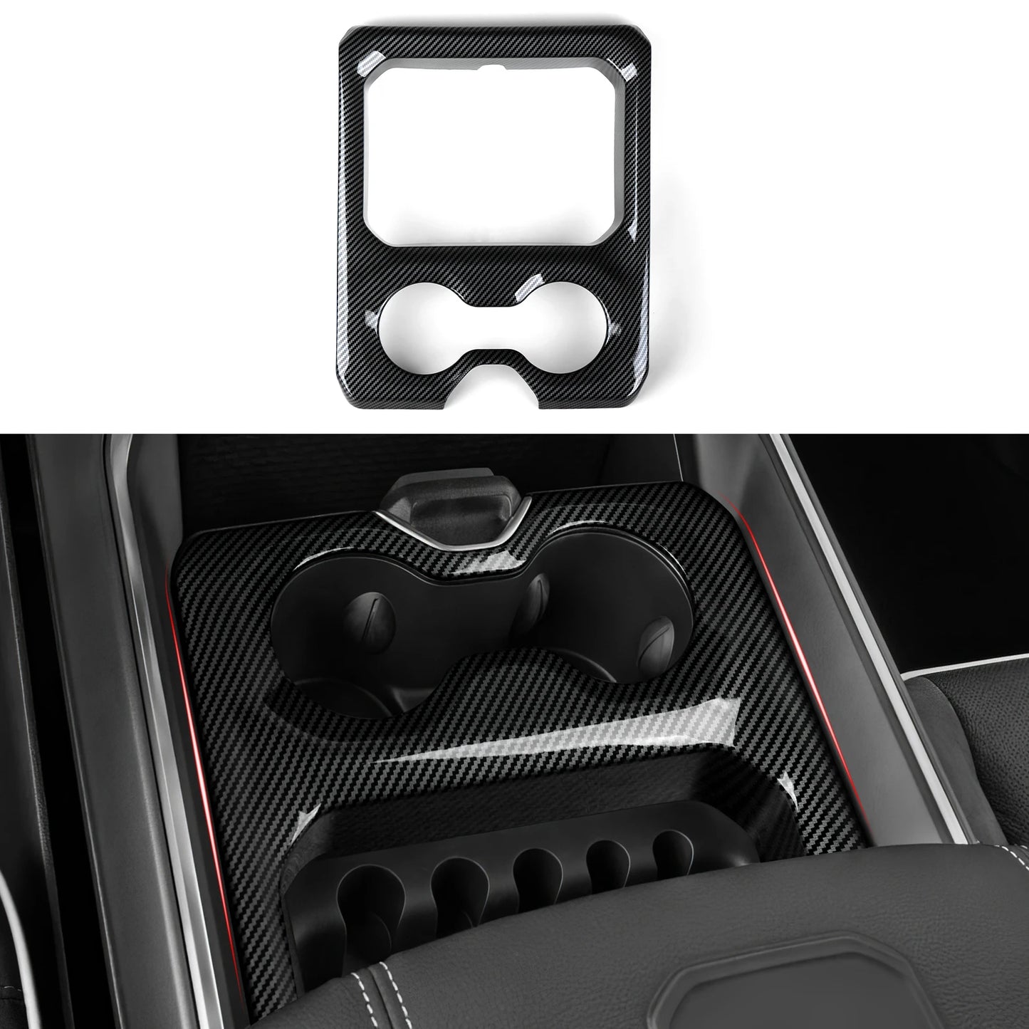Carbon Fiber Interior Trim Sticker Kit for Dodge RAM 1500/2500/3500 2019-2026