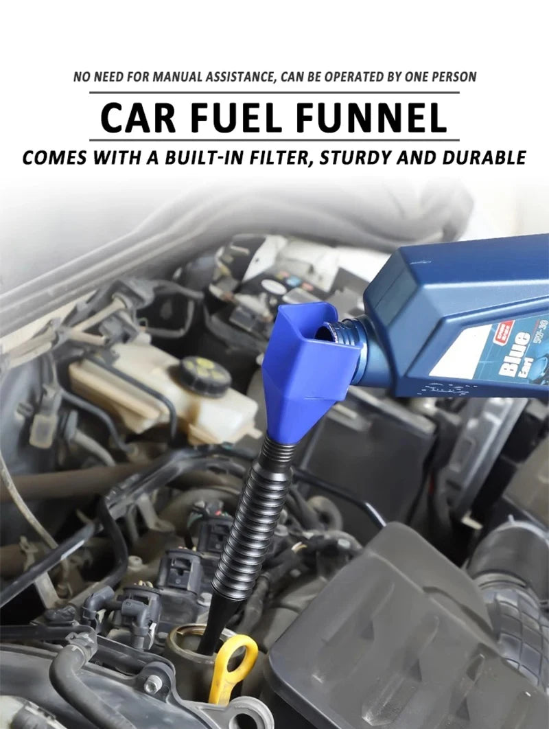 Universal Telescopic Car Refueling Funnel Engine Oil Filter Transfer Funnels Foldable Portable Funnels Accessories