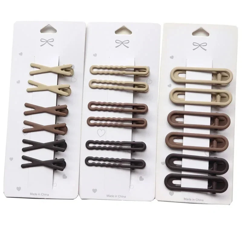 Hair Clip Accessories for Women Pinzas Para El Cabello Clips Pince Cheveux for Girls Pelo Korean Cute Brown Side Femme Pins