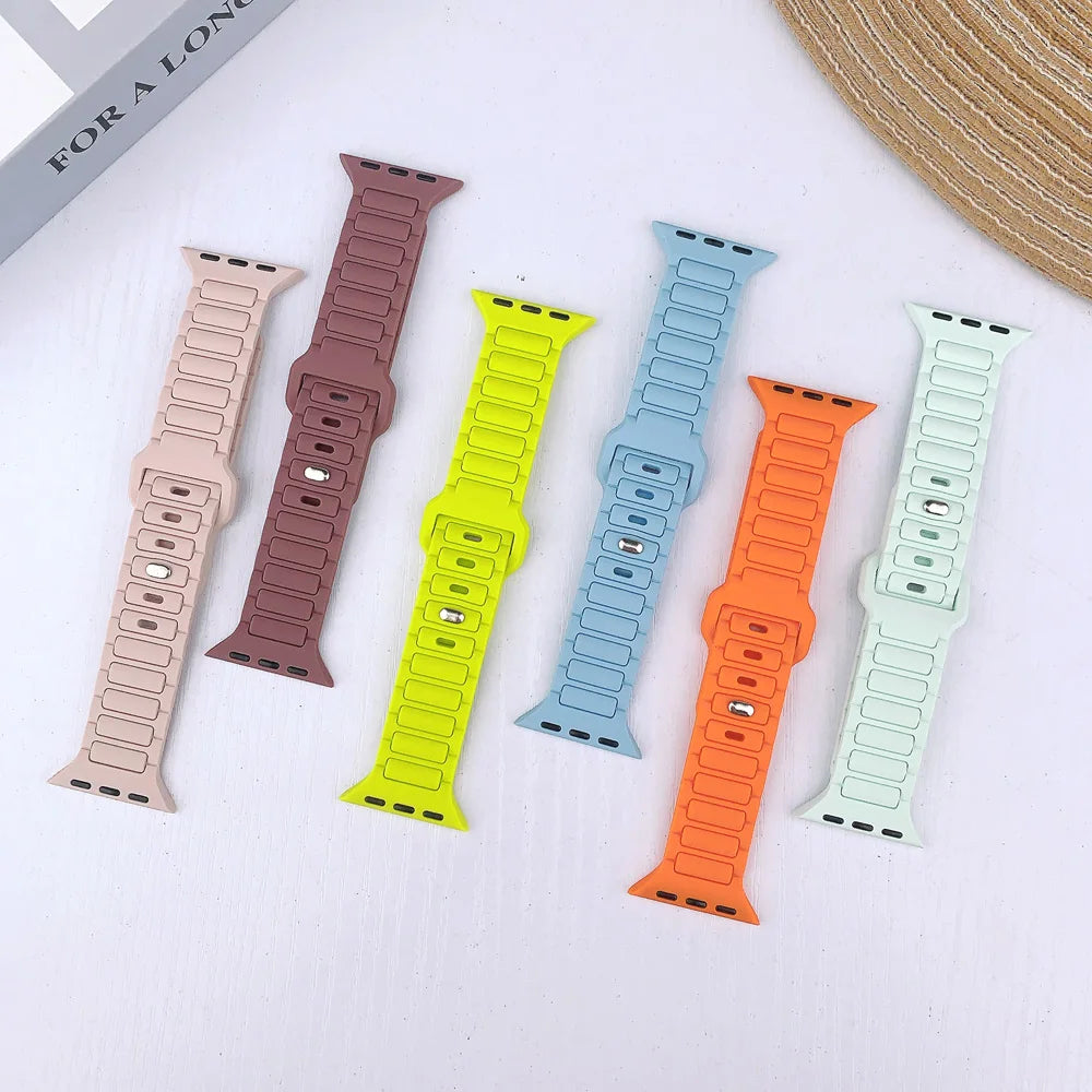 Silicone Strap for Apple Watch Ultra 3 2 49mm 46mm 45mm 44mm 42mm 41mm 40mm Band Iwatch Series 11 10 9 8 7 6 SE3 5 4 3 Bracelet