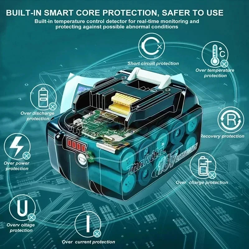 Genuine 6Ah  9Ah makita BL1860 18V Battery Power Tools Li-ion Replacement LXT BL1850 BL1840 for 18V Screwdriver