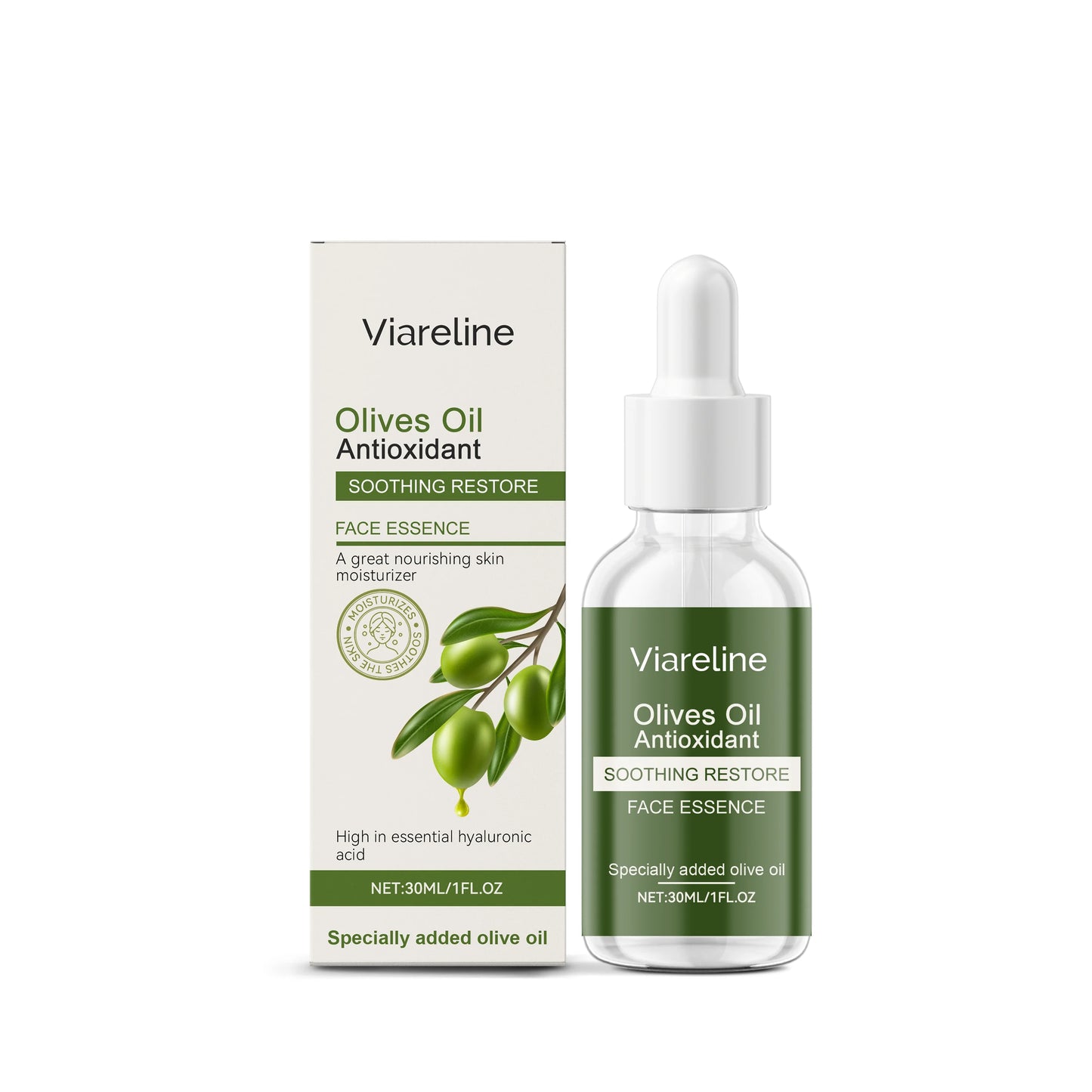 Olive Oil Facial Skincare Set, Hydrating & Soothing Dry Skin Care, Elasticity Boosting Treatment, Complete Routine