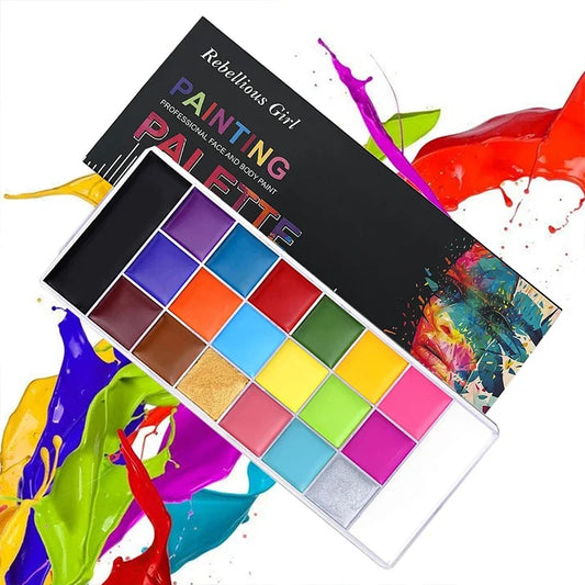 20 Color Face & Body Paint Palette - Kids Halloween Makeup Kit
