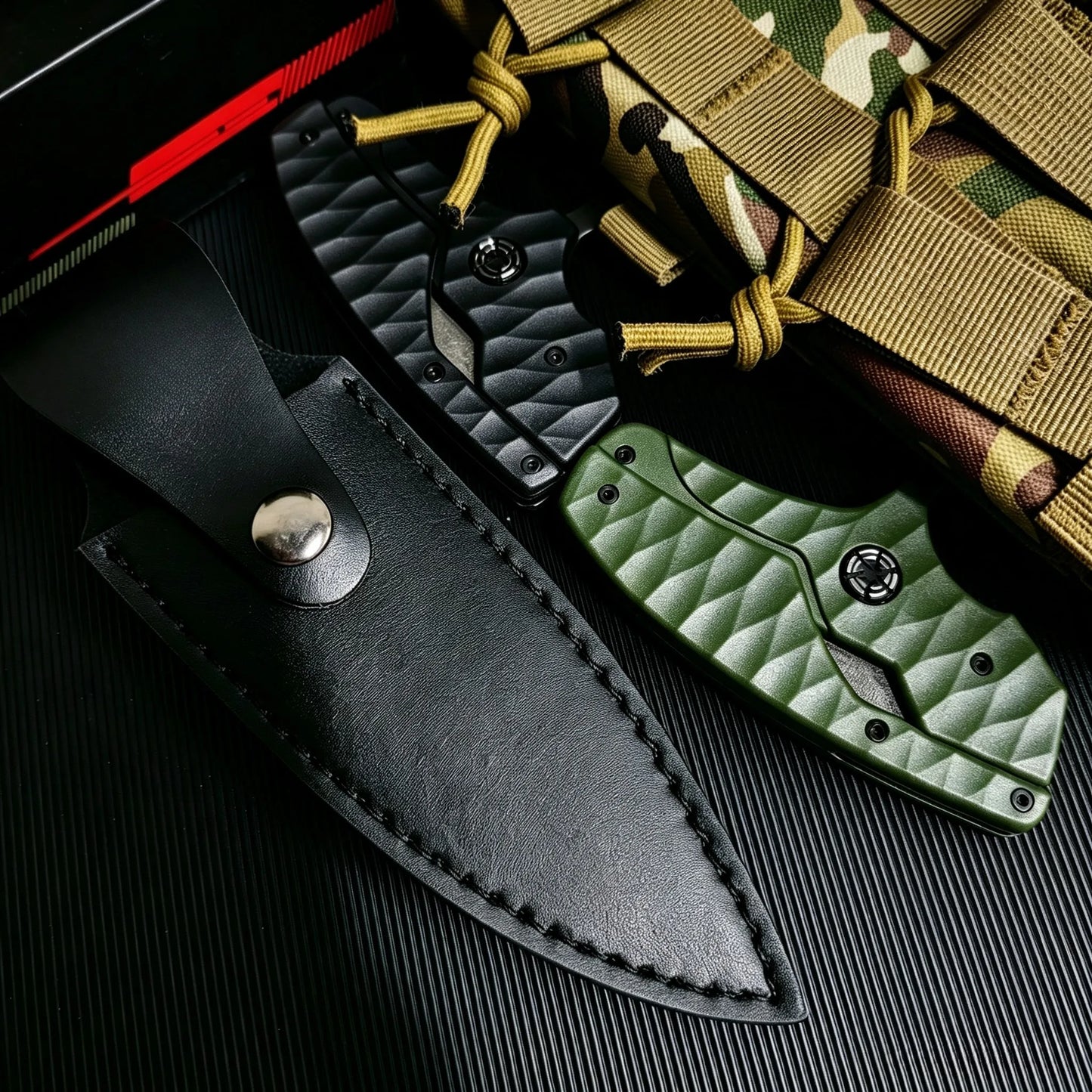 2-in-1 Tactical Folding Knife, Pocket Knife, Ideal for Outdoor Hunting, Camping, and Survival—The Perfect Gift