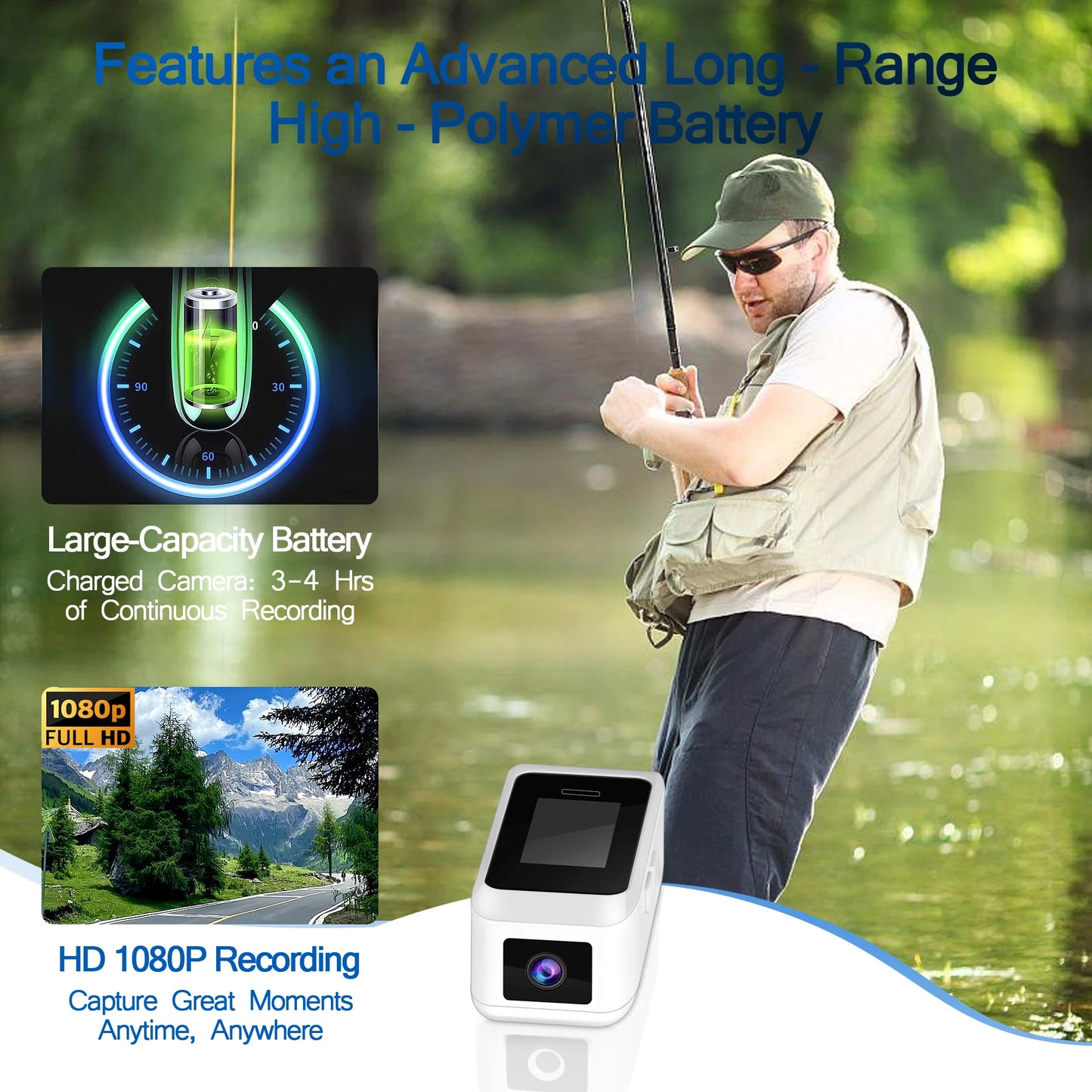 Wearable Glasses Camera — 1080P Head-Mounted POV Recorder