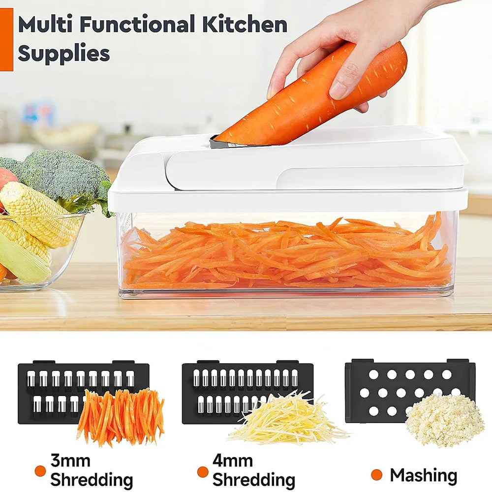 15-in-1 Vegetable Chopper with Container - 7 Blades and Grater - photo 5