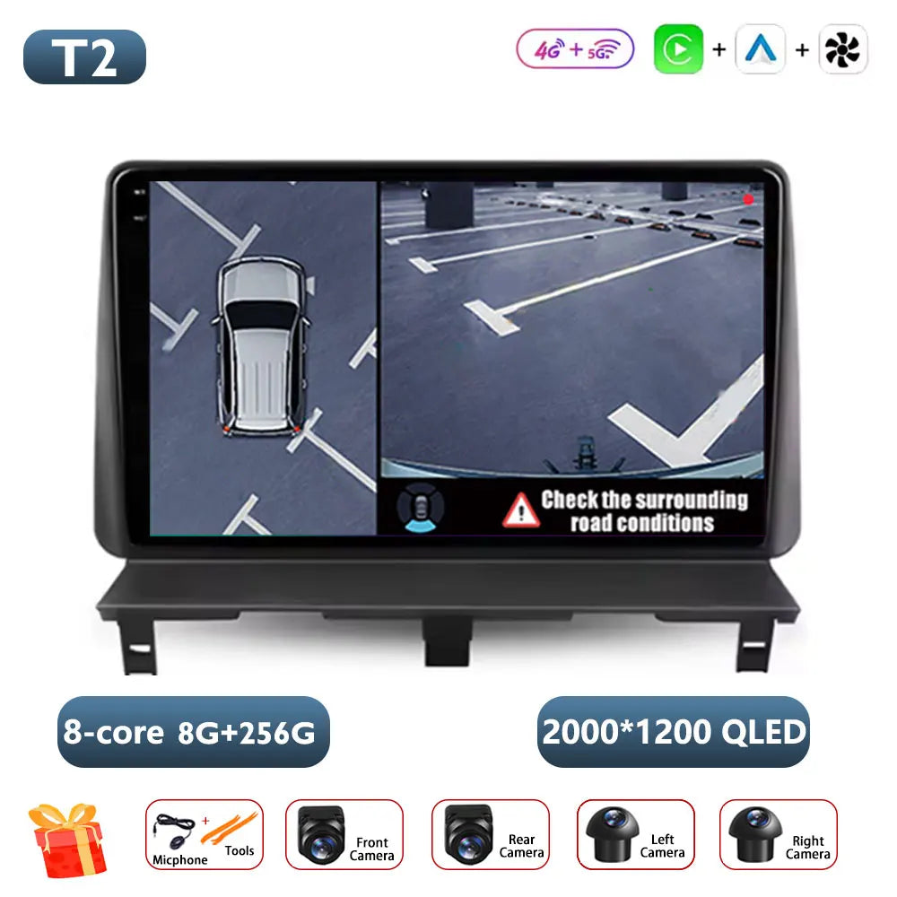 Car Stereo with Apple CarPlay & Android Auto, Compatible with Peugeot Partner 1 (2002-2008)