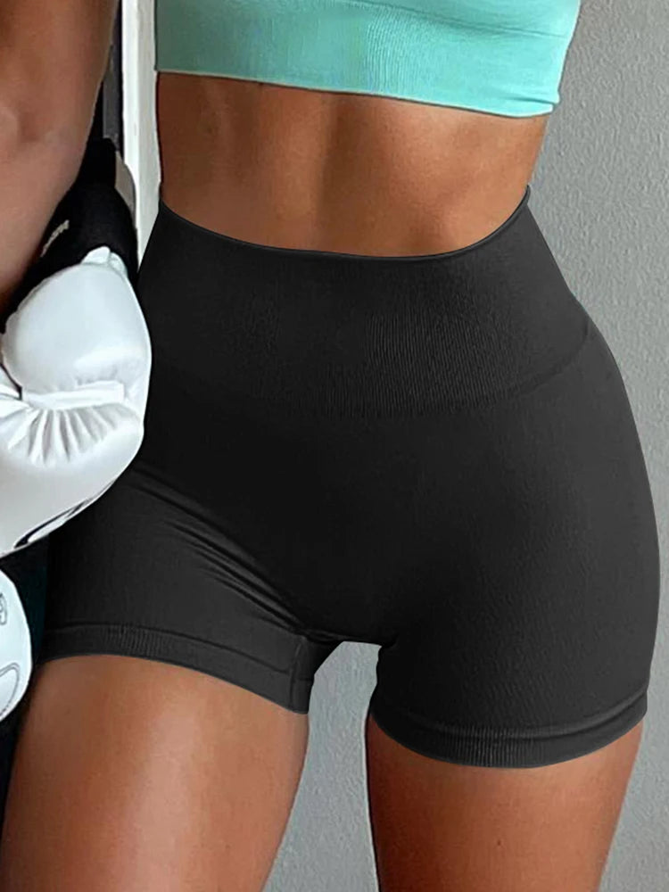 2026 Women's Yoga Shorts High Waisted Fitness Pants Seamless Hip Lifting Ladies Sports Shorts