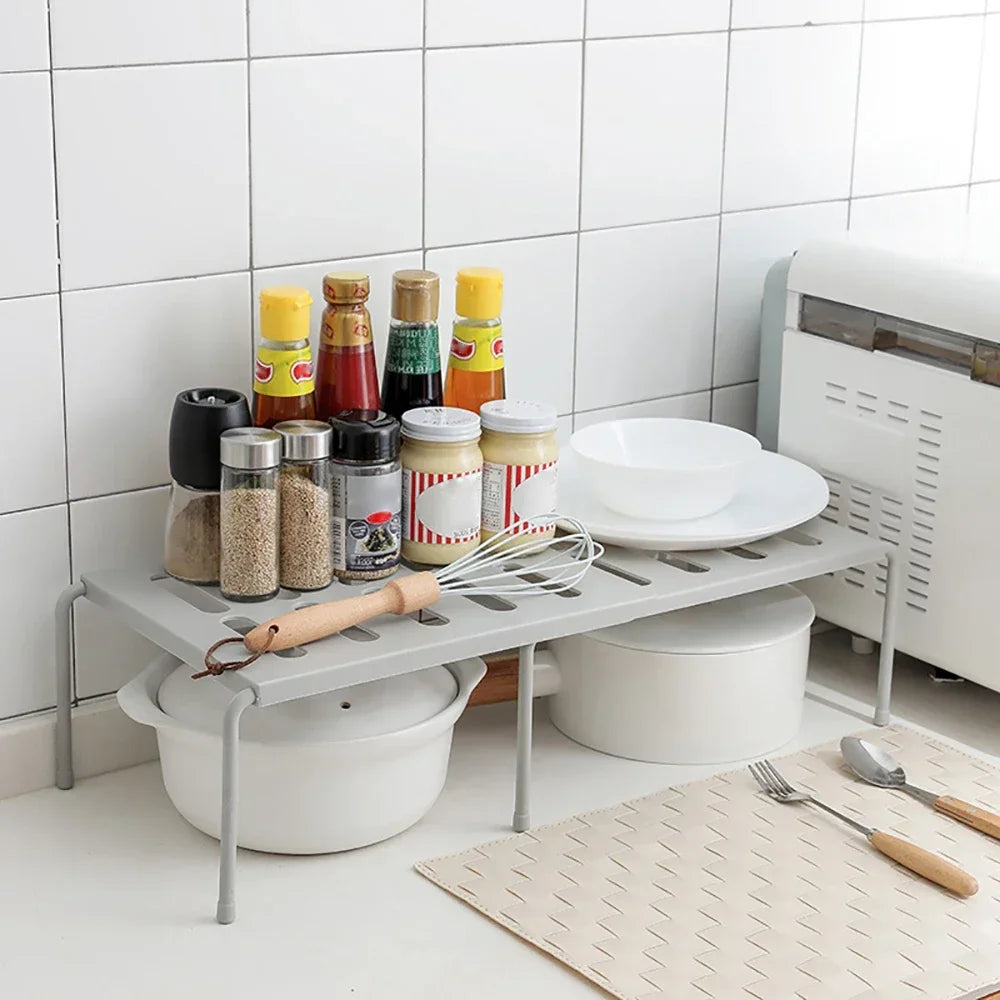 Expandable Freestanding Kitchen Shelf - Adjustable Spice Organizer - photo 2