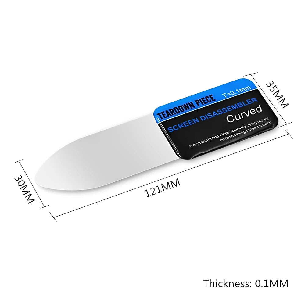 1-20Pcs Mobile Phone Curved LCD Screen Spudger Opening Pry Card Tools Ultra Thin Flexible Mobile Phone Disassemble Steel Metal