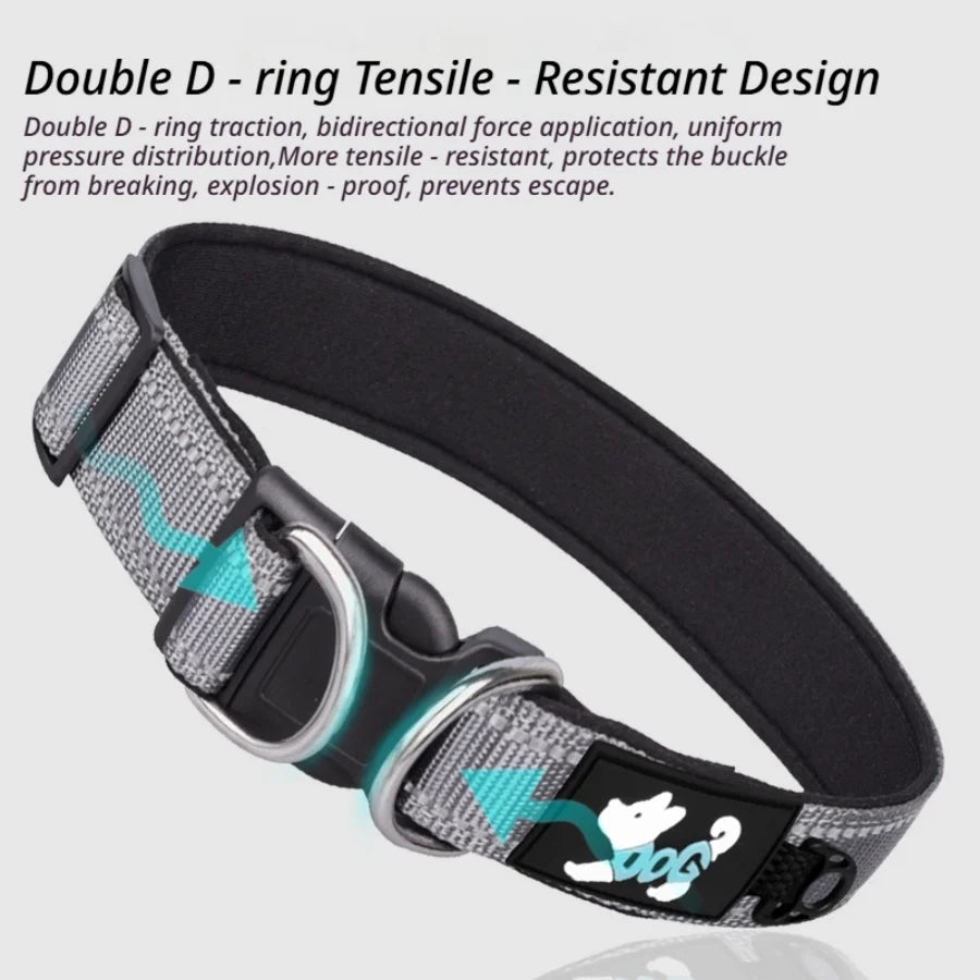 Reflective Harness-Style Collar - Double D-Ring, Lined – photo 4