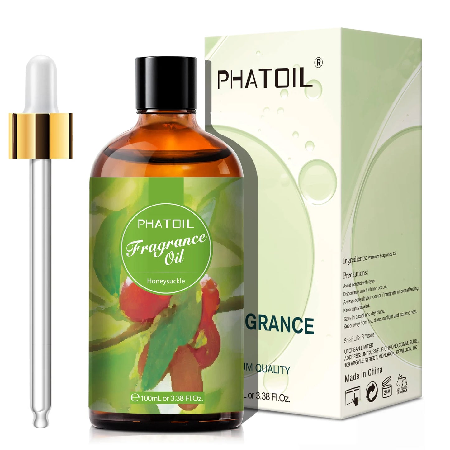 PHATOIL 100ml  White Musk Fragrance Essential Oil  Fresh Linen Honeysuckle Peach Orange Blossom for Aroma Candle Soap Making