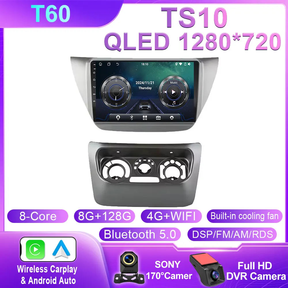 Car Stereo with Apple CarPlay & Android Auto, Compatible with Mitsubishi Lancer 9 CS (2000-2010)