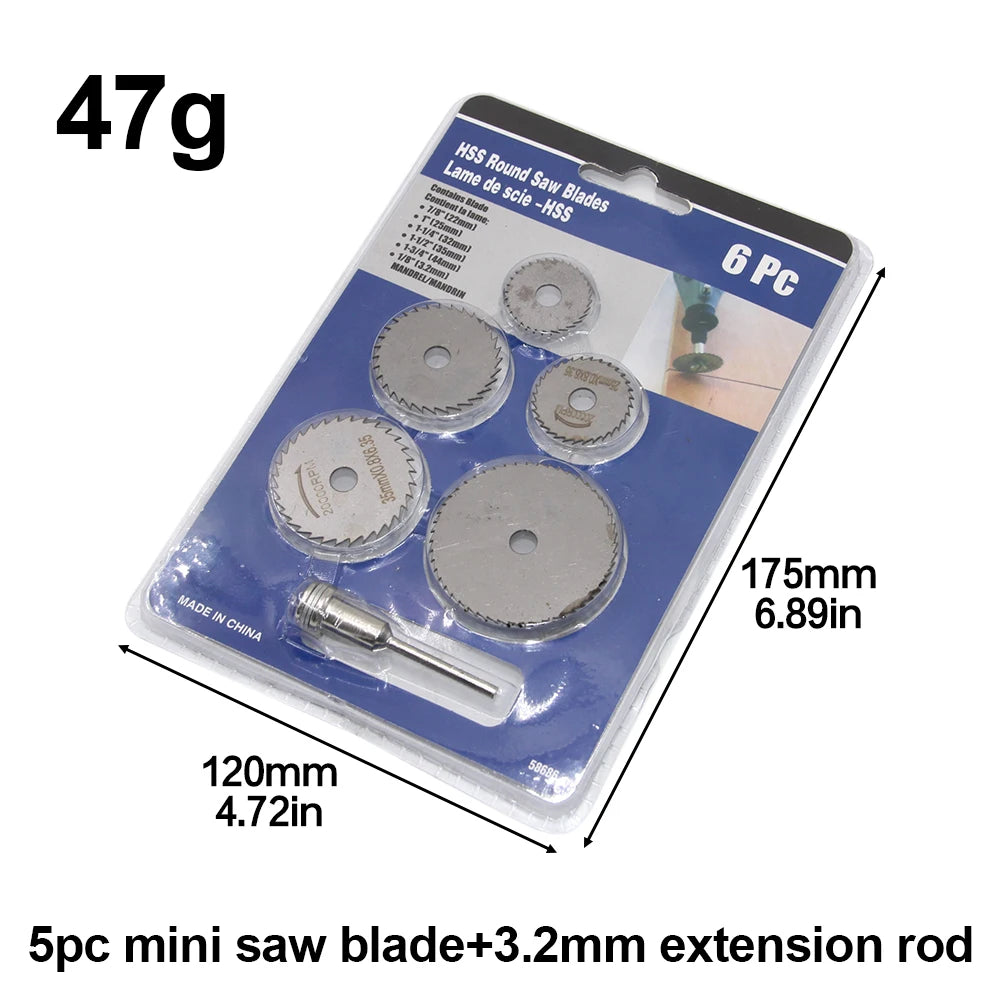 3.2mm/6mm connecting rod hand drill circular saw blade micro electric grinder accessory plastic woodworking metal cutting tool