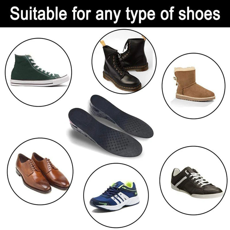 Height Increase Insoles Air Shoe Cushion Lift Insert Men Women 3-9cm Invisible Variable Insole Adjustable Cut Taller Support Pad