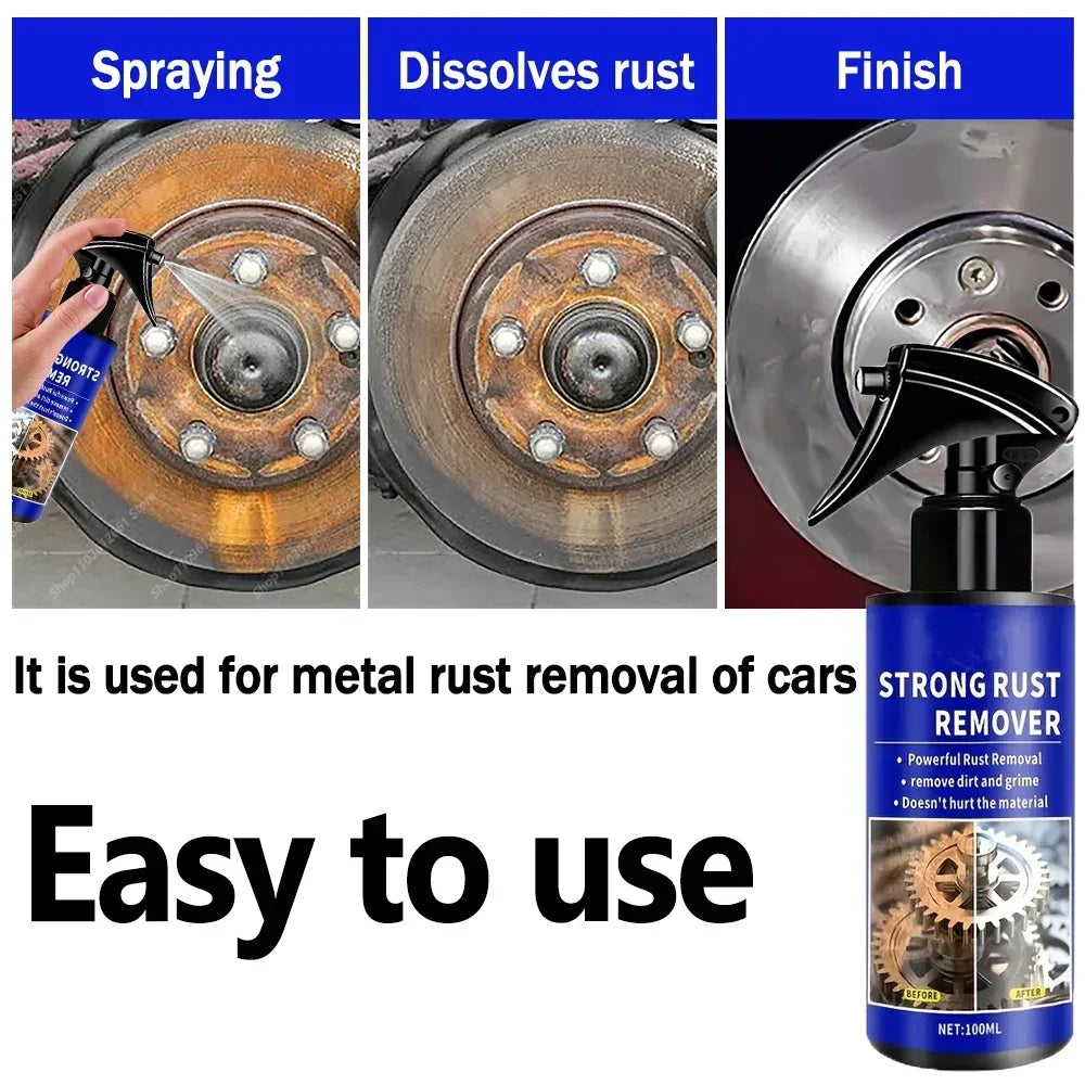 Multifunctional car rust remover used for removing rust providing surface protection on car brake pads iron metal surface 1/3PCS
