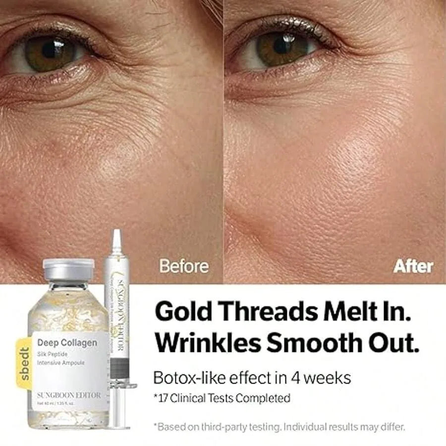 Silk Peptide Intensive Lifting Ampoule – Anti-Aging Face Serum with Collagen & 30 Peptide Complex | Firming