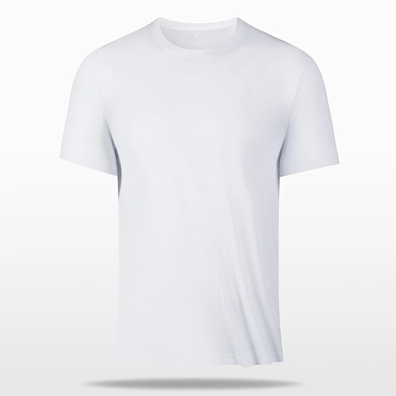 Summer fashion fitness style Breathable casual men's short sleeve T-shirt Outdoor running sports quick drying T-shirt shirt Tops