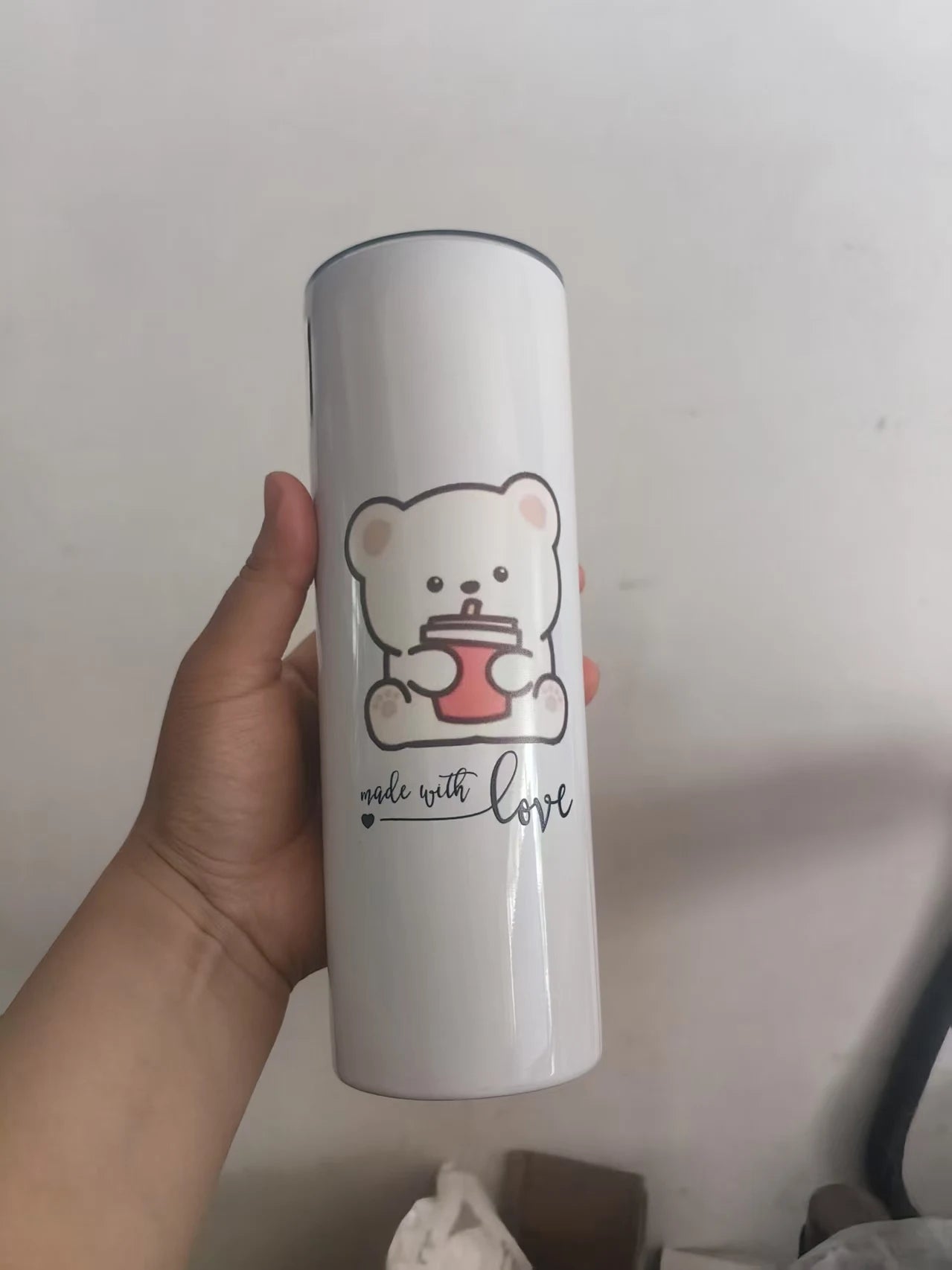 Custom Logo Picture 20oz Car Tubmler Thermos Vaccum mug insulated cup outdoor portable car straight Stainless Steel Water Bottle