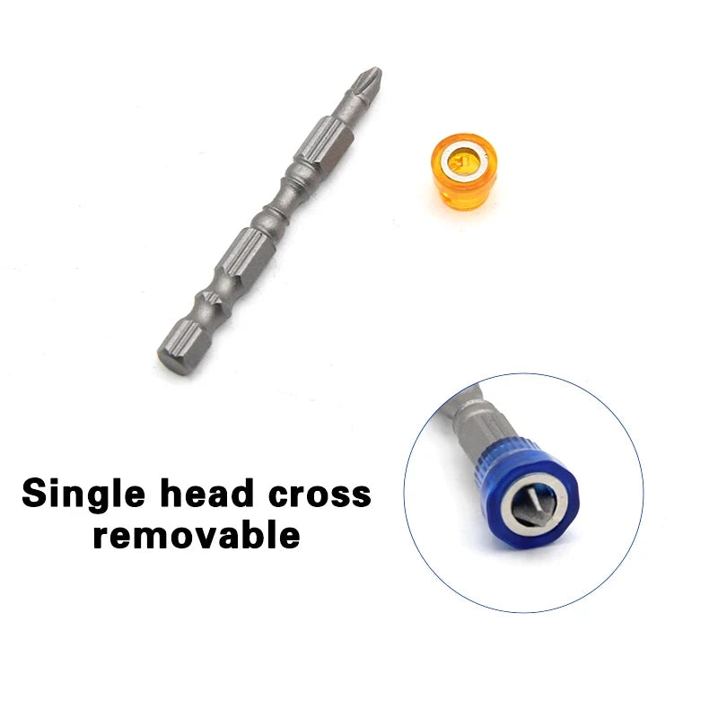 5Pcs Magnetic Screwdriver Bit Drill Cross-head PH2 Magnetic Screwdriver Bits 1/4 Inch Hex Shank Drywall Electric Screwdriver Set