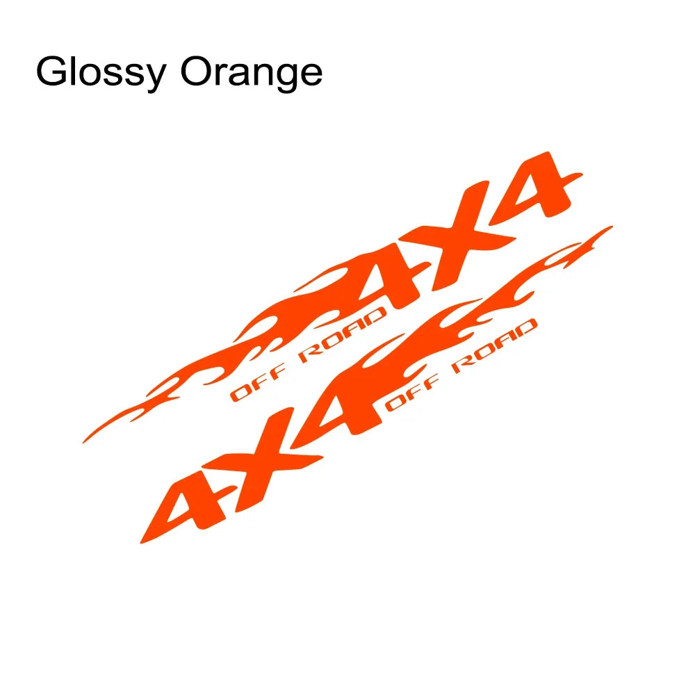 4X4 Off-Road Pickup Truck Decals (2-Pack) - Custom Fit