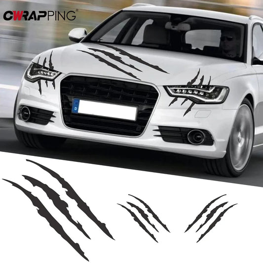 Wolf Claw Car Stickers Car Hood Vinyl Sticker Creative Headlight Decor Decal Monster Claw Scratches Vinyl Film Auto Decoration