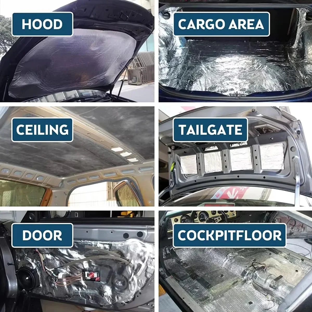 Car Door and Hood Insulation Pads, 5 mm - 10, 20 or 50 Pack - view 11