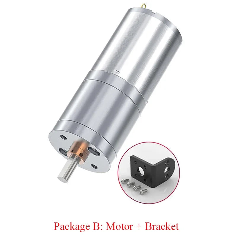 JGA25-370 Worm Gear Motor  DC 12V 24V 12RPM-1360RPM Reduction Gear Motor Large Torque High Power Reversed Motor
