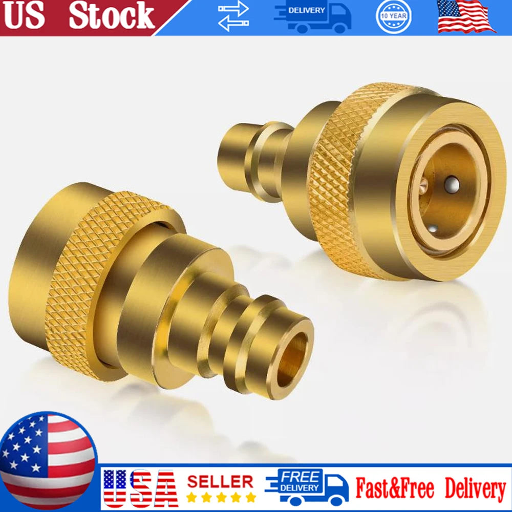 NEW R134A TO R1234YF Quick Couplers Kit Adapter Adjustable High Low Side Connection No Leakage For AC Refrigerant