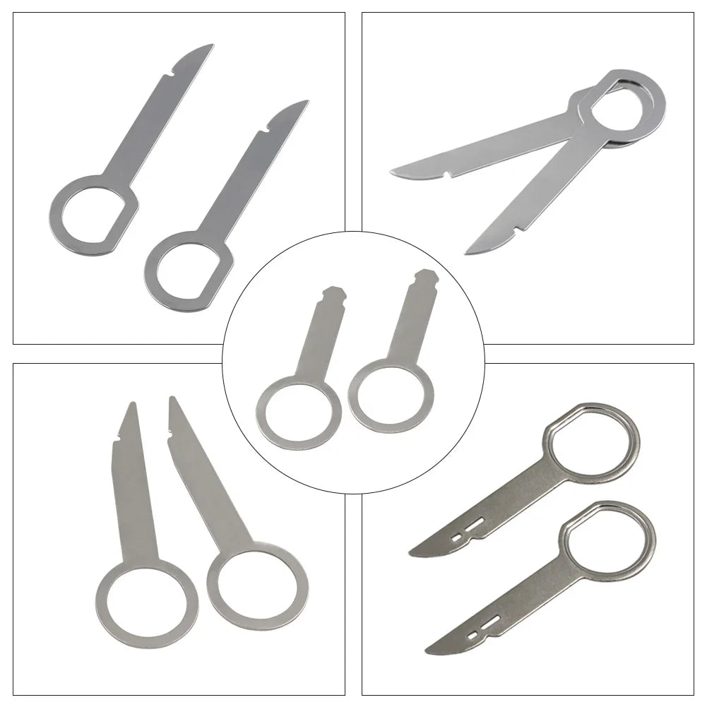 2Pcs Car Radio Removal Key Pin Tool Stereo Head Unit Audio Car Repair Special Disassembly Extraction Tool for VW Audi Ford
