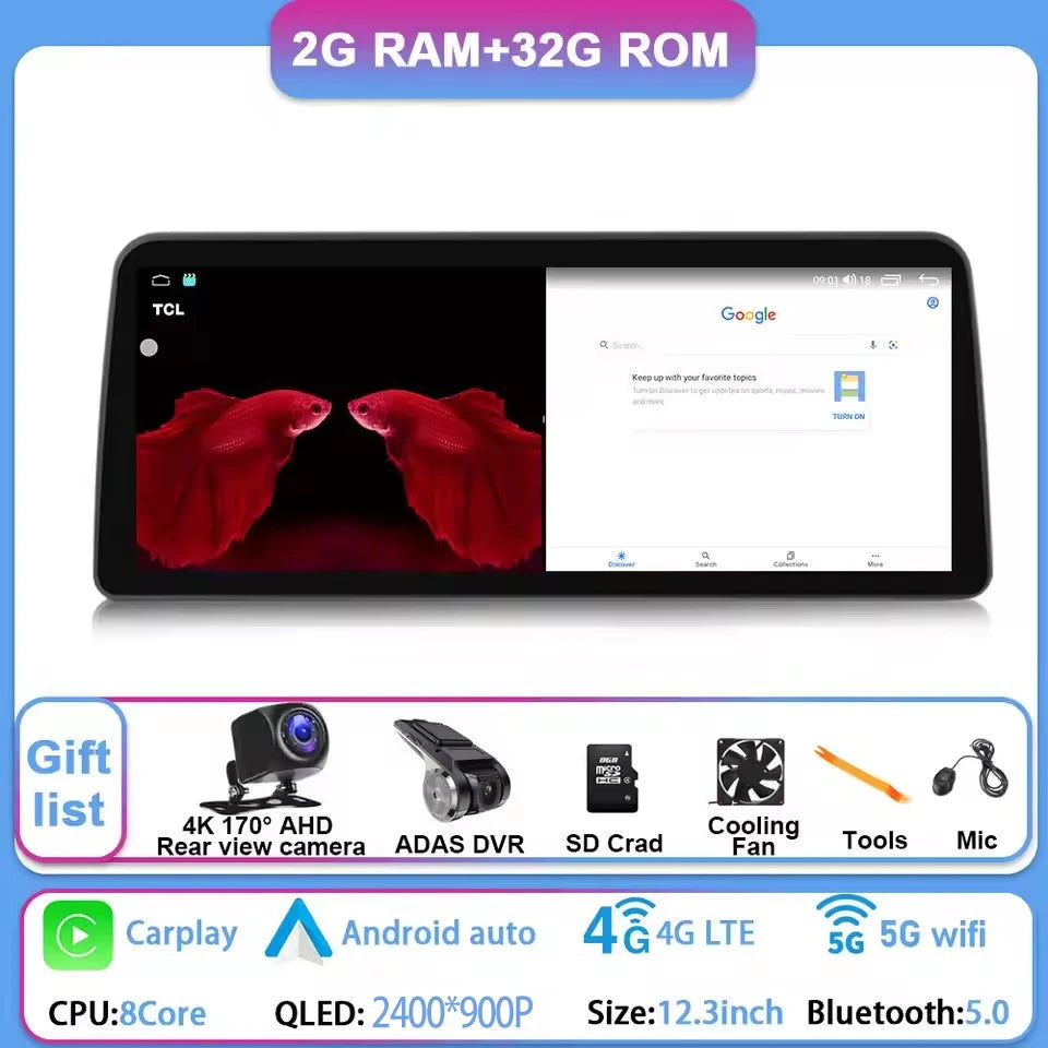 12.3" Car Stereo with Apple CarPlay & Android Auto, Compatible with Changan Hunter F70 (2019-2022)