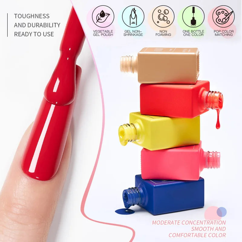 Colorful Hot Sale Uv Gel Nail Polish Set Soak Off Gel Nail Polish 15ml Professional Nail Gel Polishes