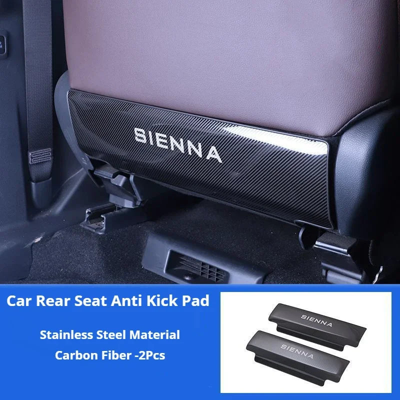 For Toyota Sienna XL40 4th 2021 2022 Refit Automotive Interior Rear Seat Anti-kick Cushion Car Front Door Anti-Kick Mat