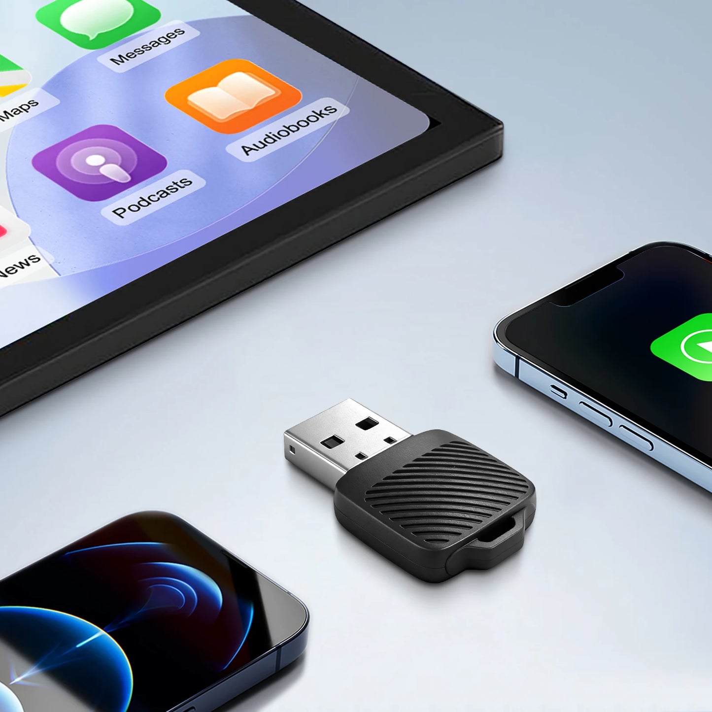 Ezonetronics 2-in-1 Wireless CarPlay & Android Auto Adapter — for Factory Wired-CarPlay Cars